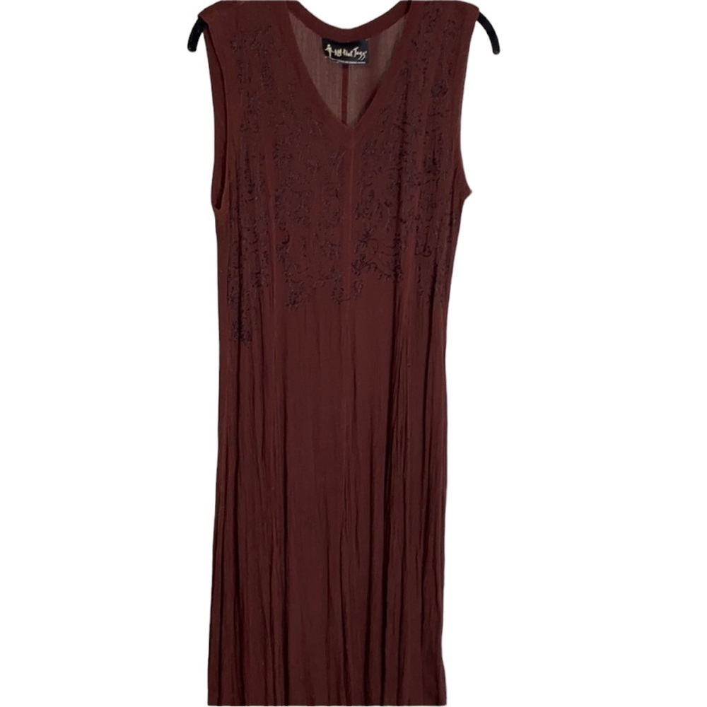 Vintage All that Jazz Sleeveless Embroidered Cottage Fairy Core Dress